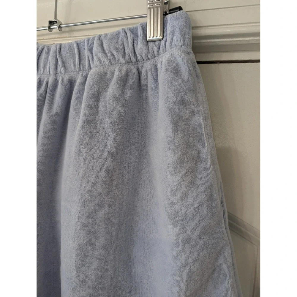 Aerie Light Blue Terry Cloth Shorts Relaxed Fit Elastic Waist Small lounge wear